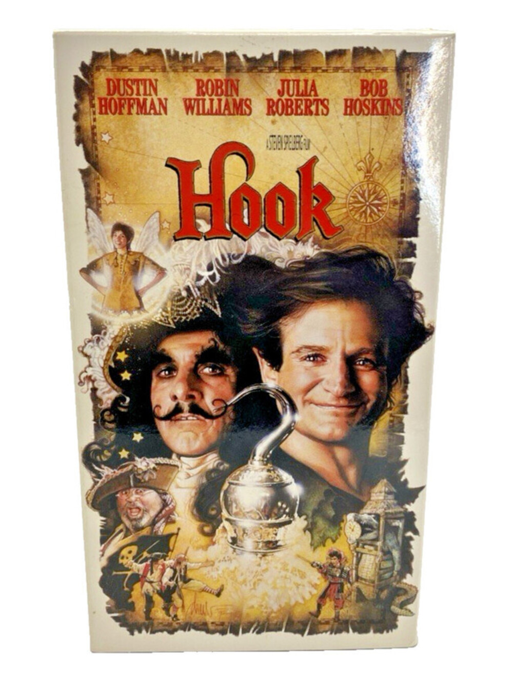 Hook VHS Tape 1991 Movie Starring Robin Williams Julia Roberts Dustin Hoffman -